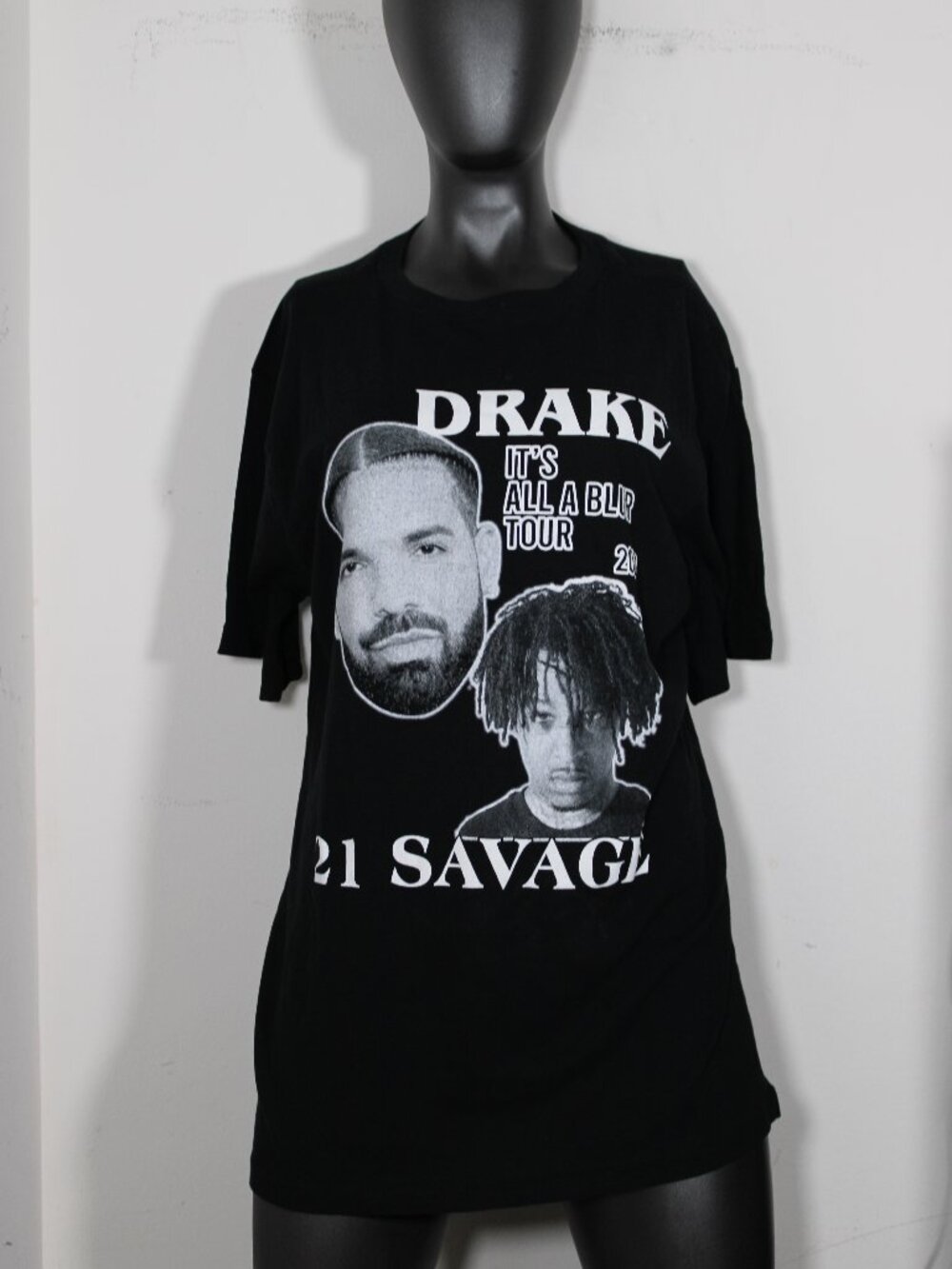 Official Drake x 21 Savage "It's All A Blur" 2023 Tour Merch Graphic Tee